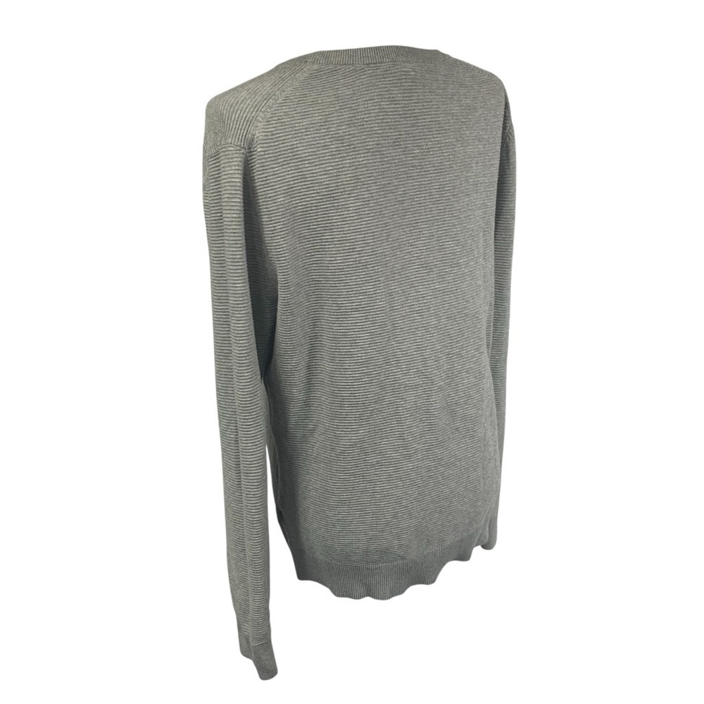 Bench Sweater Fine Ribbed Knit 100%Cotton Crewneck Pullover Sporty Preppy Grey S - Picture 8 of 11